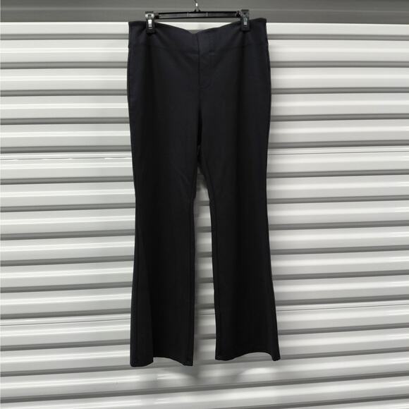 Halara Women XL Black Bootcut Pull On Pants Faux Fly Flare Leg Stretch Workwear - Picture 1 of 9